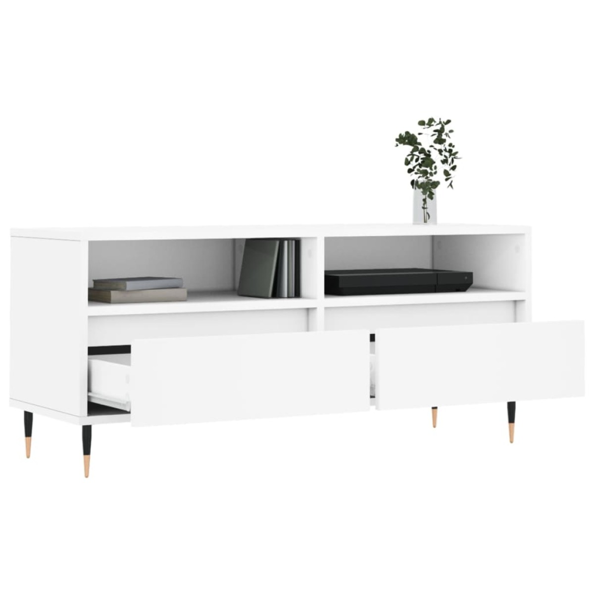 vidaXL Έπιπλο Τηλεόρασης Λευκό 100x34,5x44,5 εκ. Επεξεργασμένο Ξύλο