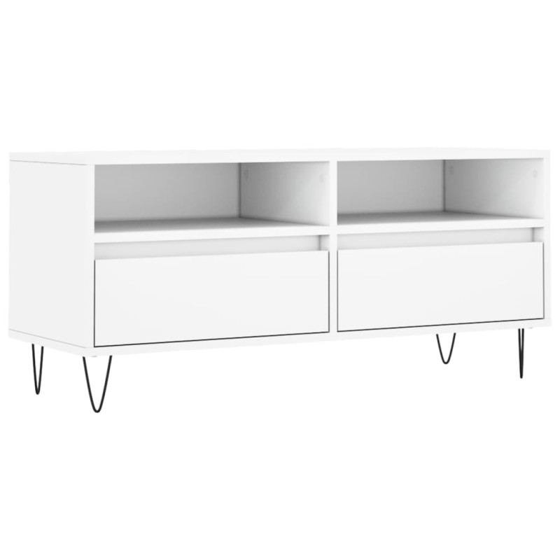 vidaXL Έπιπλο Τηλεόρασης Λευκό 100x34,5x44,5 εκ. Επεξεργασμένο Ξύλο