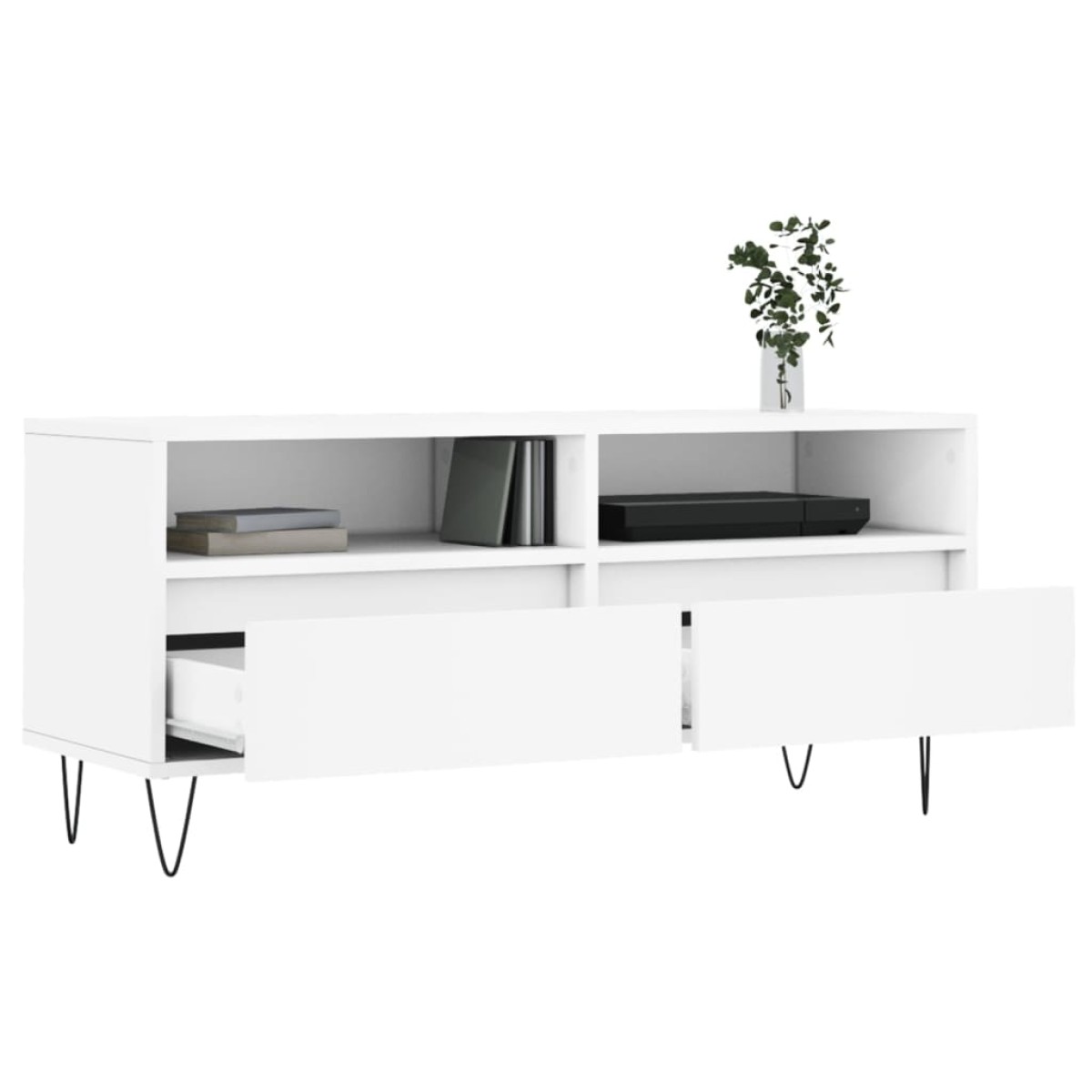 vidaXL Έπιπλο Τηλεόρασης Λευκό 100x34,5x44,5 εκ. Επεξεργασμένο Ξύλο