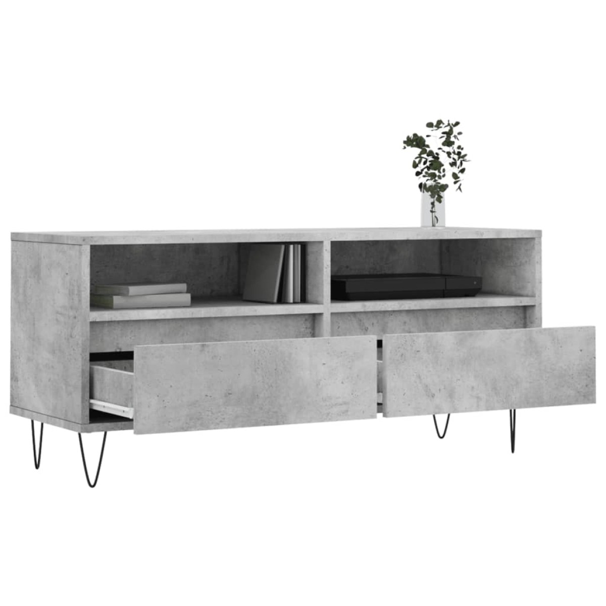 vidaXL Έπιπλο Τηλεόρασης Γκρι Σκυρ. 100 x 34,5 x 44,5 εκ. Επεξ. Ξύλο