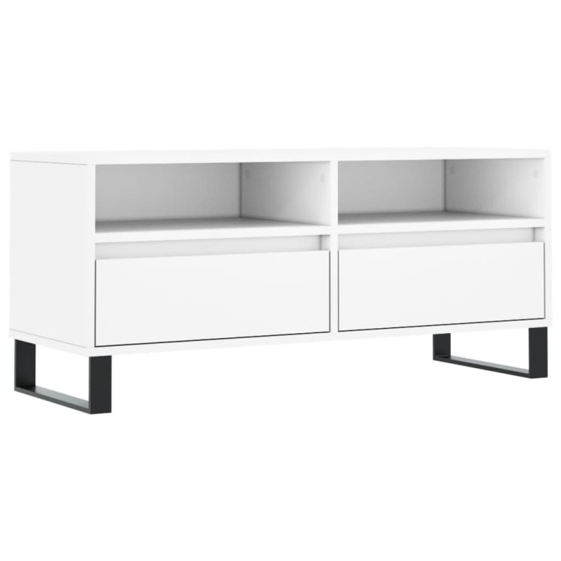vidaXL Έπιπλο Τηλεόρασης Λευκό 100x34,5x44,5 εκ. Επεξεργασμένο Ξύλο