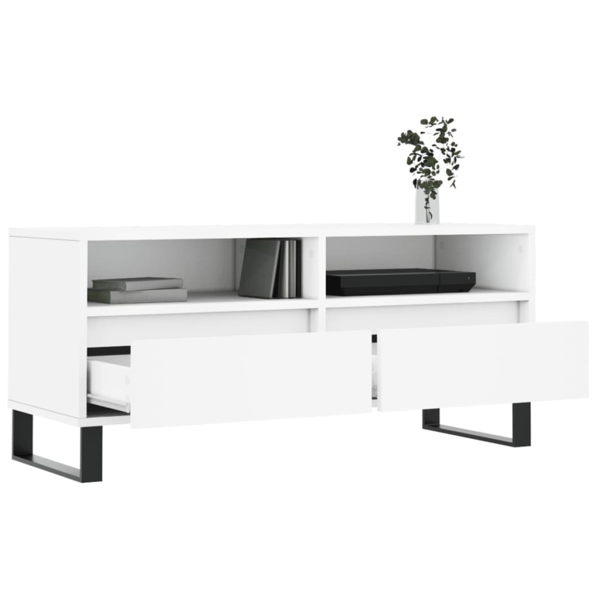 vidaXL Έπιπλο Τηλεόρασης Λευκό 100x34,5x44,5 εκ. Επεξεργασμένο Ξύλο