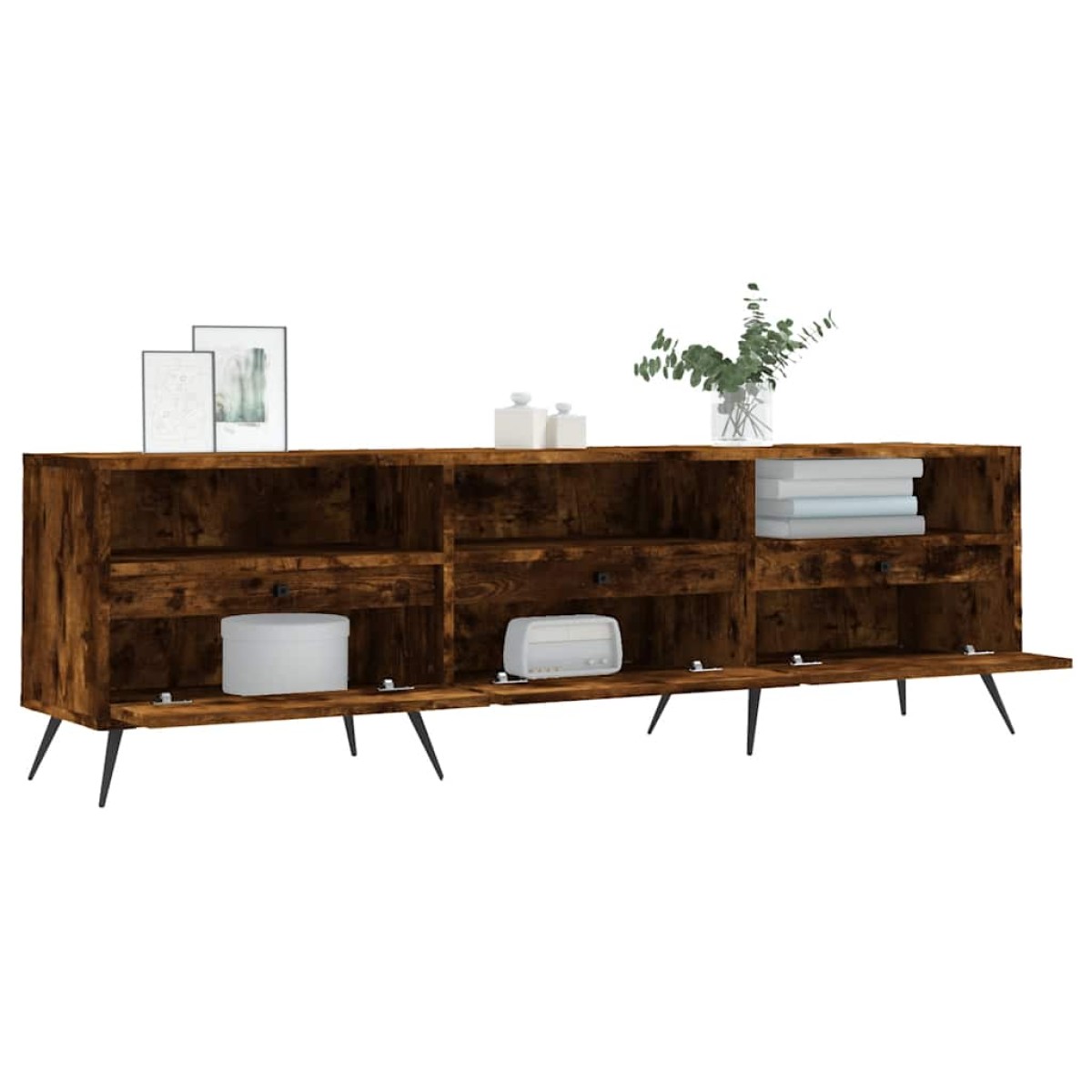vidaXL Έπιπλο Τηλεόρασης Καπνιστή Δρυς 150x30x44,5 εκ. Επεξ. Ξύλο