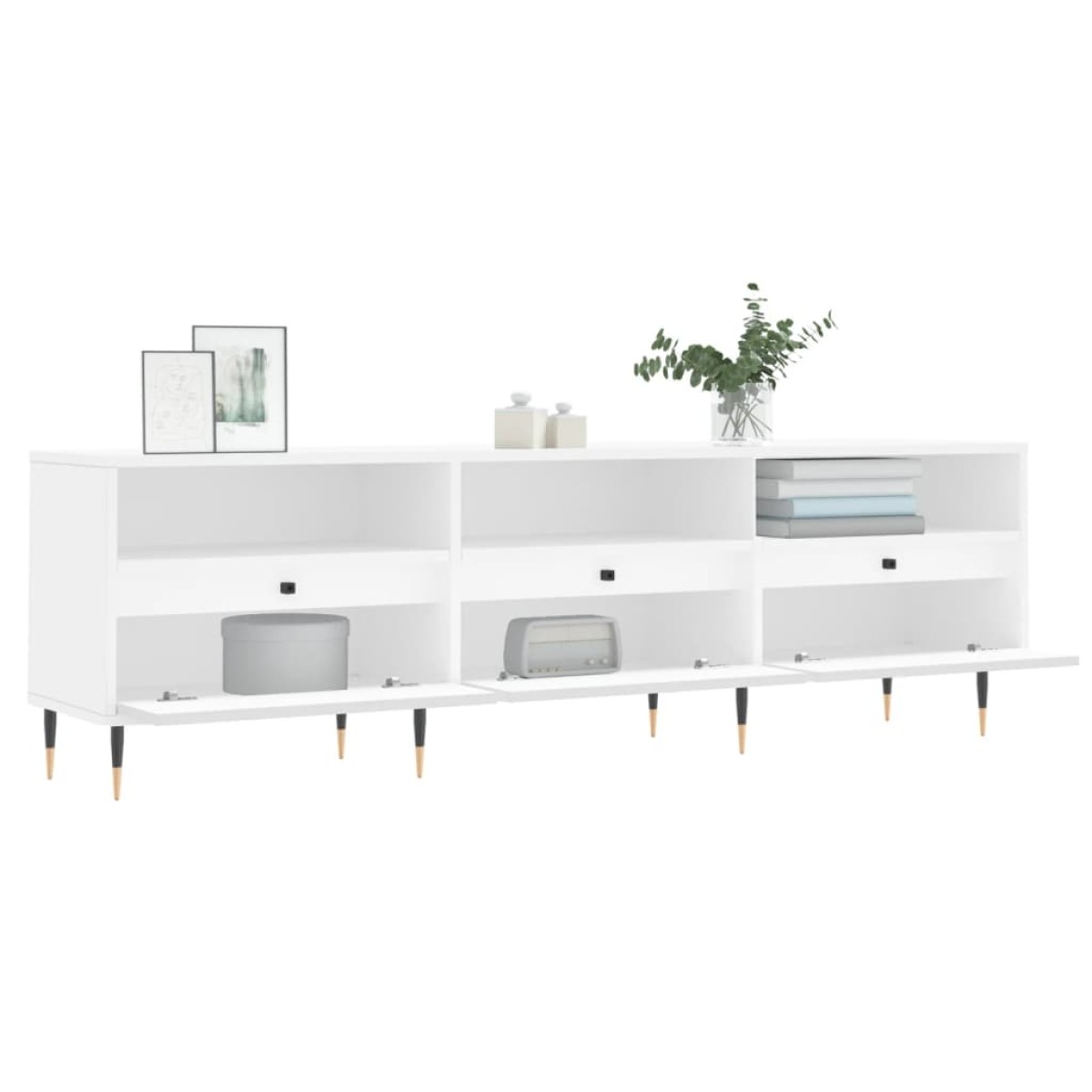 vidaXL Έπιπλο Τηλεόρασης Λευκό 150x30x44,5 εκ. Επεξεργασμένο Ξύλο
