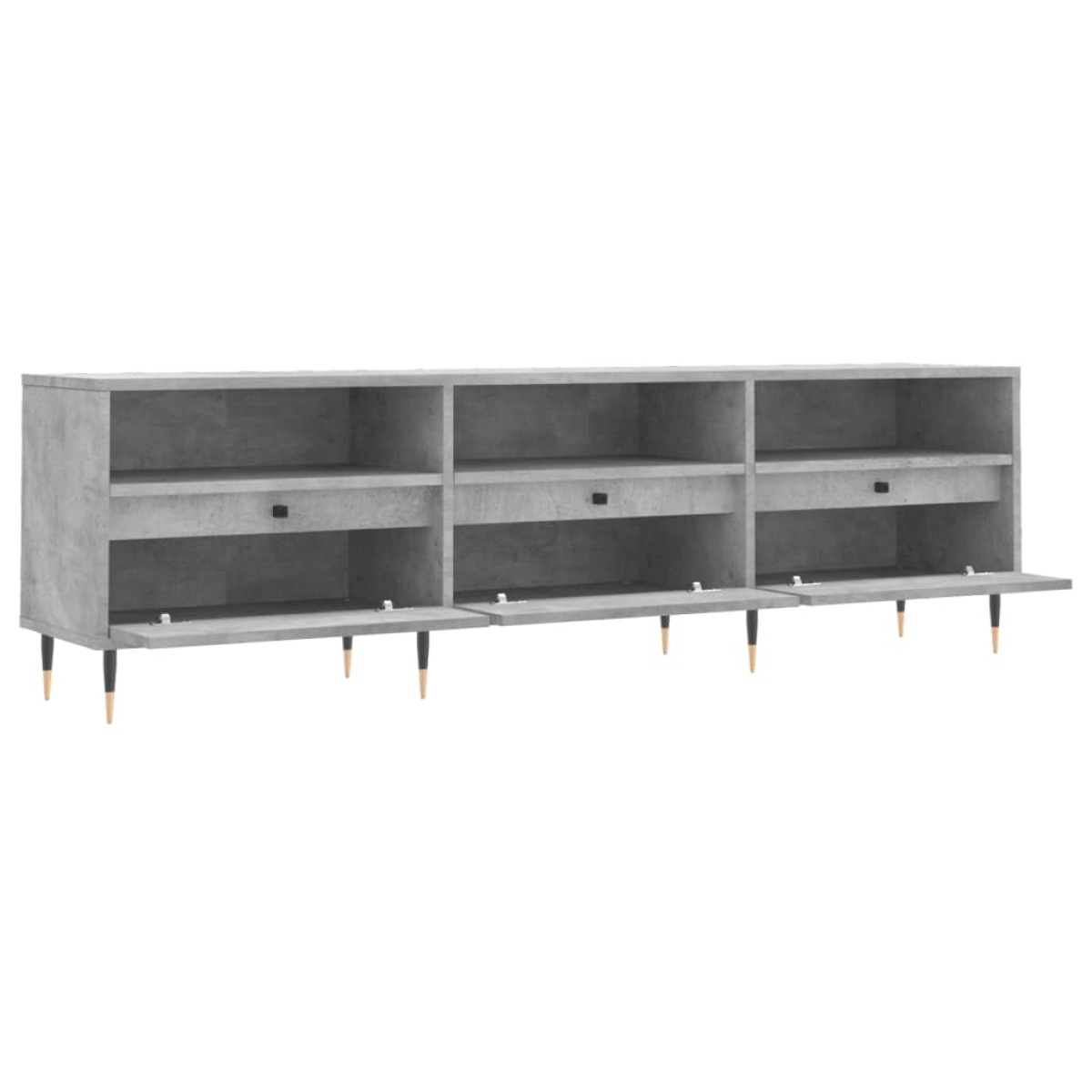 vidaXL Έπιπλο Τηλεόρασης Γκρι Σκυρ. 150x30x44,5 εκ. Επεξ. Ξύλο