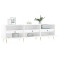 vidaXL Έπιπλο Τηλεόρασης Γυαλ. Λευκό 150x30x44,5 εκ Επεξεργασμένο Ξύλο