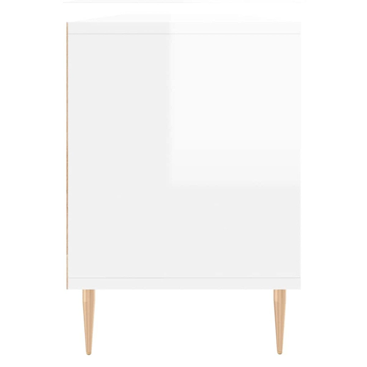 vidaXL Έπιπλο Τηλεόρασης Γυαλ. Λευκό 150x30x44,5 εκ Επεξεργασμένο Ξύλο