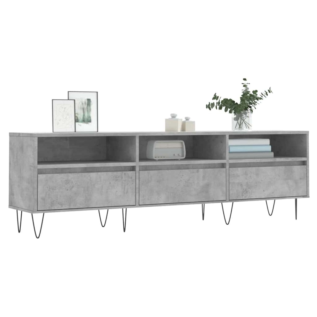 vidaXL Έπιπλο Τηλεόρασης Γκρι Σκυρ. 150x30x44,5 εκ. Επεξ. Ξύλο