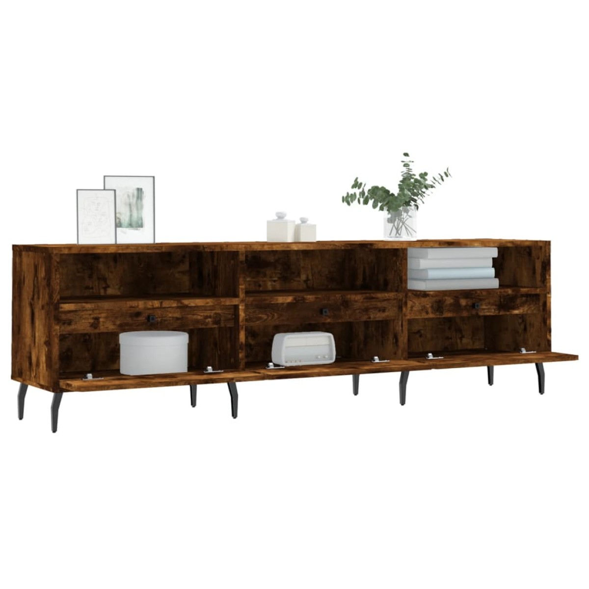 vidaXL Έπιπλο Τηλεόρασης Καπνιστή Δρυς 150x30x44,5 εκ. Επεξ. Ξύλο