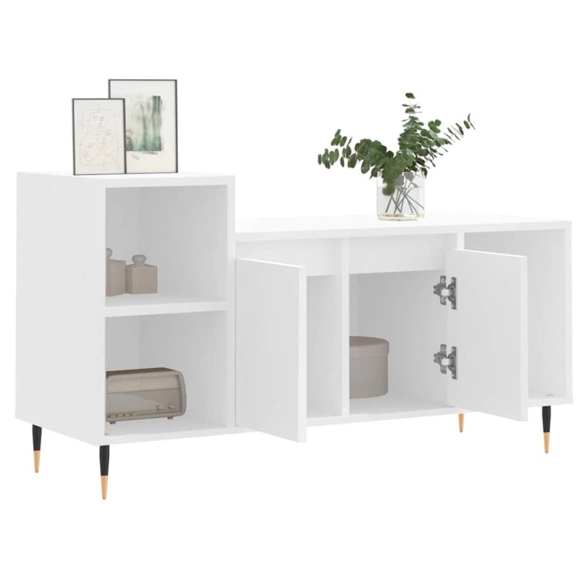 vidaXL Έπιπλο Τηλεόρασης Λευκό 100 x 35 x 55 εκ. Επεξεργασμένο Ξύλο