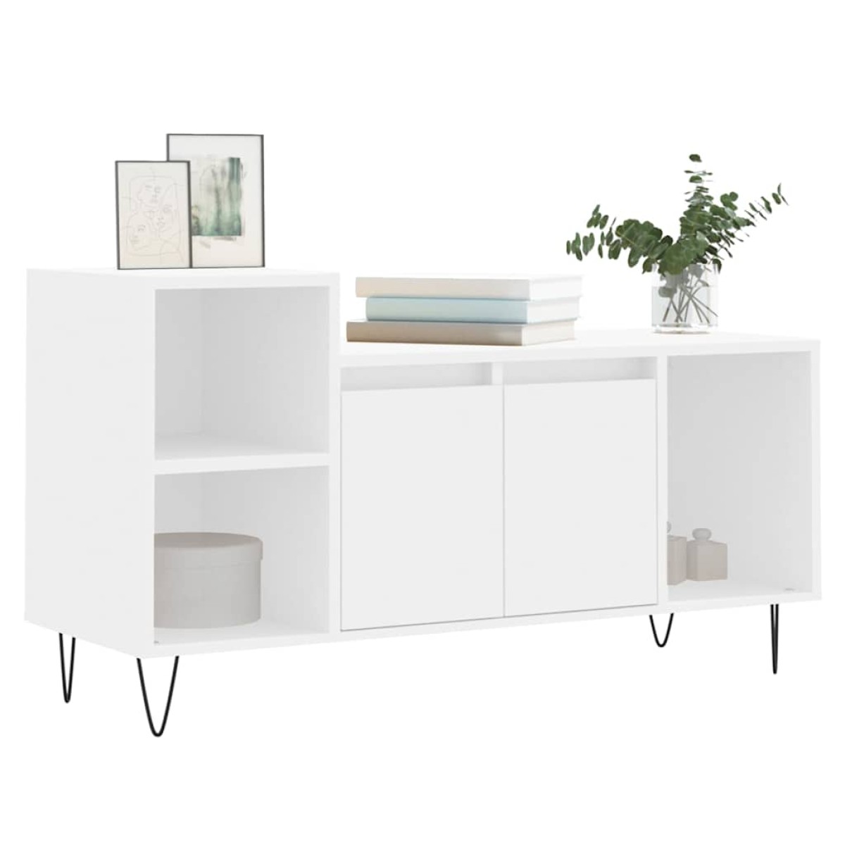 vidaXL Έπιπλο Τηλεόρασης Λευκό 100 x 35 x 55 εκ. Επεξεργασμένο Ξύλο