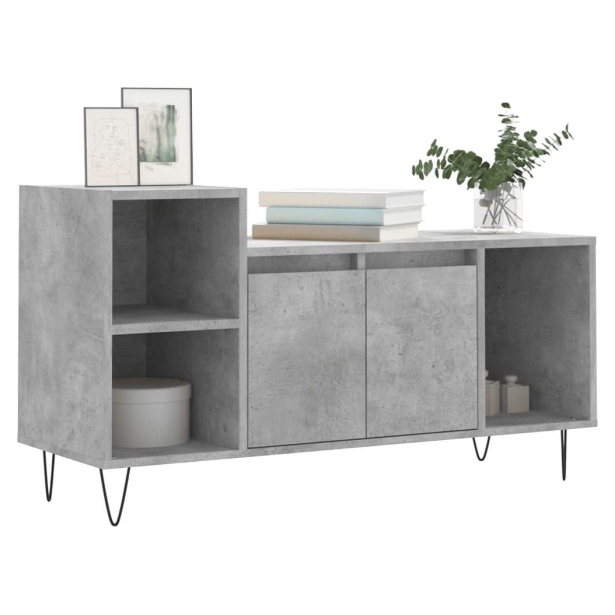 vidaXL Έπιπλο Τηλεόρασης Γκρι Σκυρ. 100x35x55 εκ. Επεξ. Ξύλο