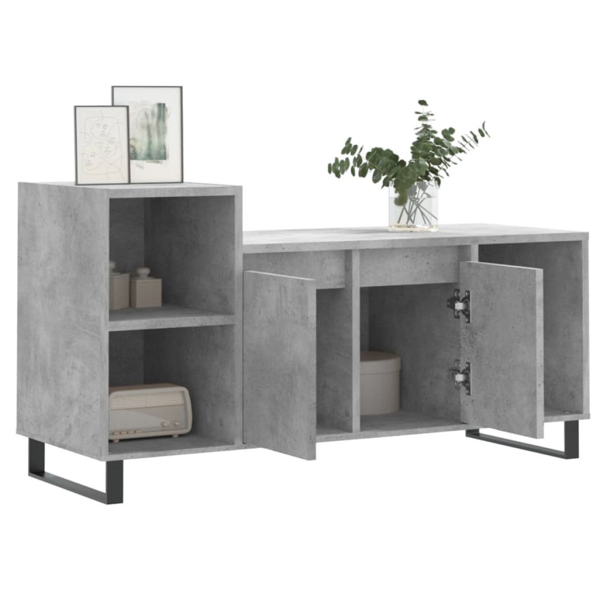 vidaXL Έπιπλο Τηλεόρασης Γκρι Σκυρ. 100x35x55 εκ. Επεξ. Ξύλο