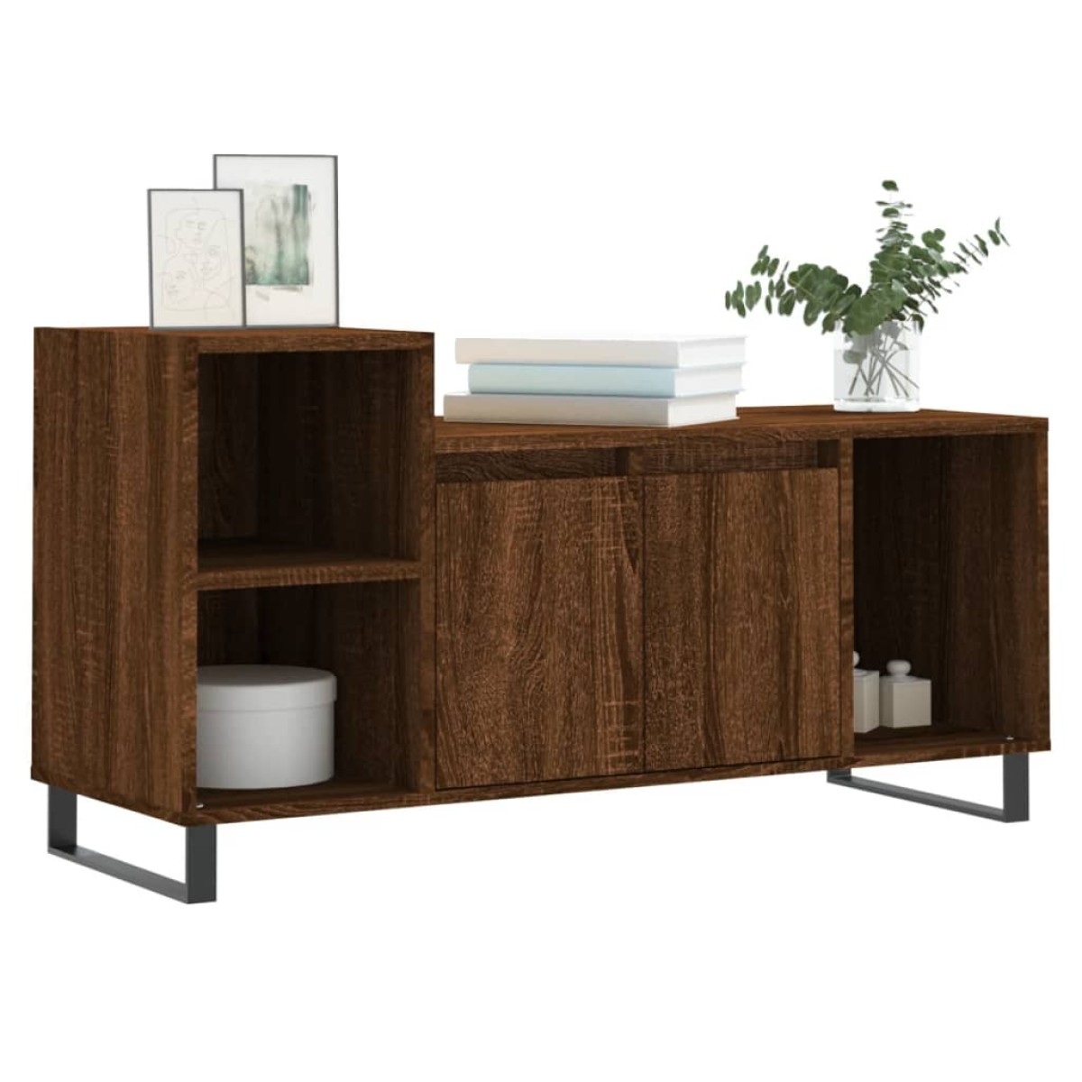 vidaXL Έπιπλο Τηλεόρασης Καφέ Δρυς 100x35x55 εκ. Επεξεργασμένο Ξύλο