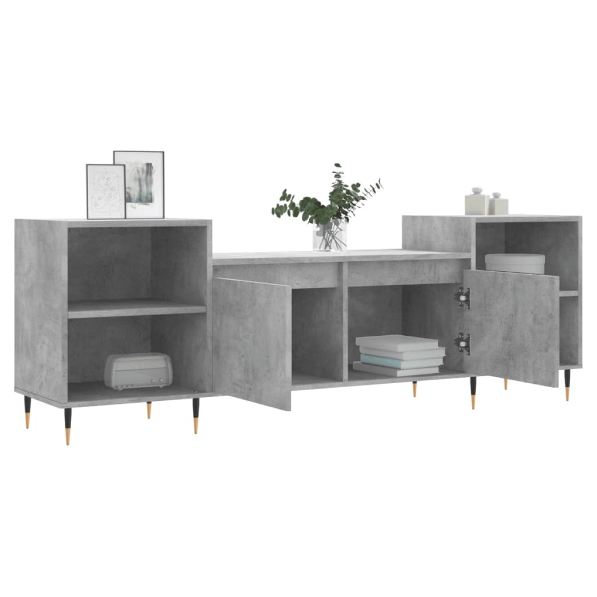 vidaXL Έπιπλο Τηλεόρασης Γκρι Σκυρ. 160x35x55 εκ. Επεξ. Ξύλο