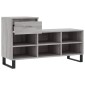 vidaXL Παπουτσοθήκη Γκρι Sonoma 102x36x60 εκ. από Επεξεργασμένο Ξύλο