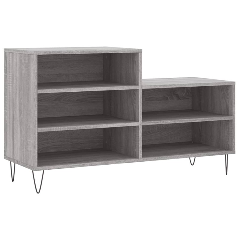 vidaXL Παπουτσοθήκη Γκρι Sonoma 102x36x60 εκ. από Επεξεργασμένο Ξύλο