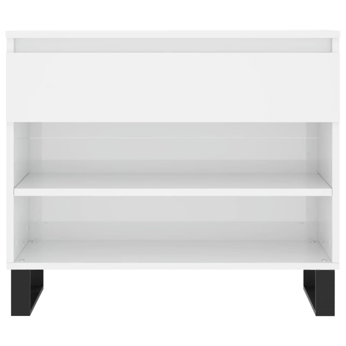 vidaXL Παπουτσοθήκη Γυαλιστερή Λευκή 70x36x60 εκ. Επεξεργασμένο Ξύλο