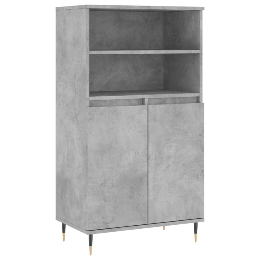 vidaXL Ντουλάπι Γκρι σκυροδέματος 60x36x110 εκ. από Επεξεργασμένο Ξύλο