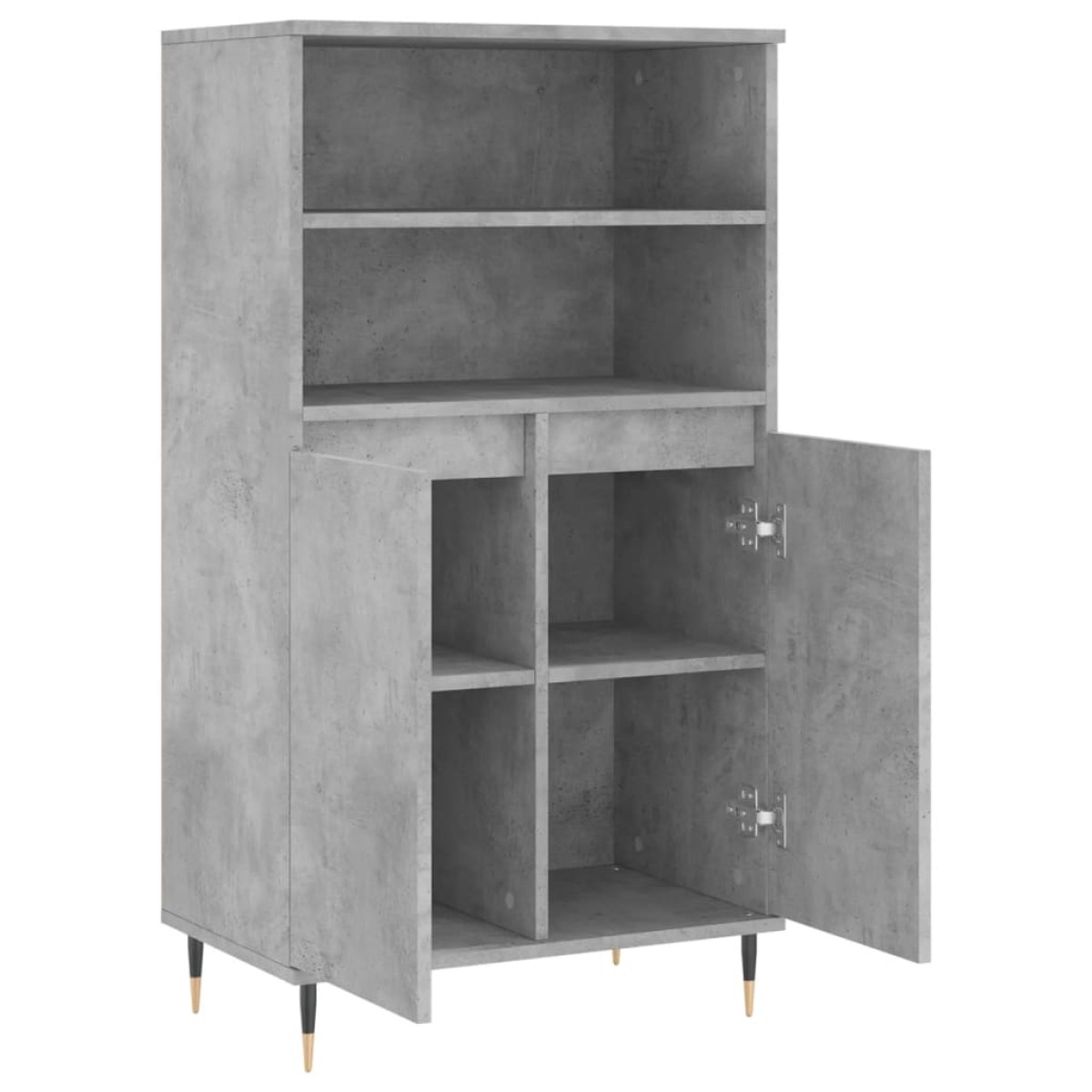vidaXL Ντουλάπι Γκρι σκυροδέματος 60x36x110 εκ. από Επεξεργασμένο Ξύλο
