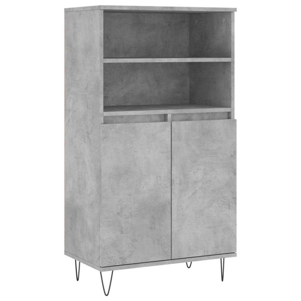 vidaXL Ντουλάπι Γκρι σκυροδέματος 60x36x110 εκ. από Επεξεργασμένο Ξύλο