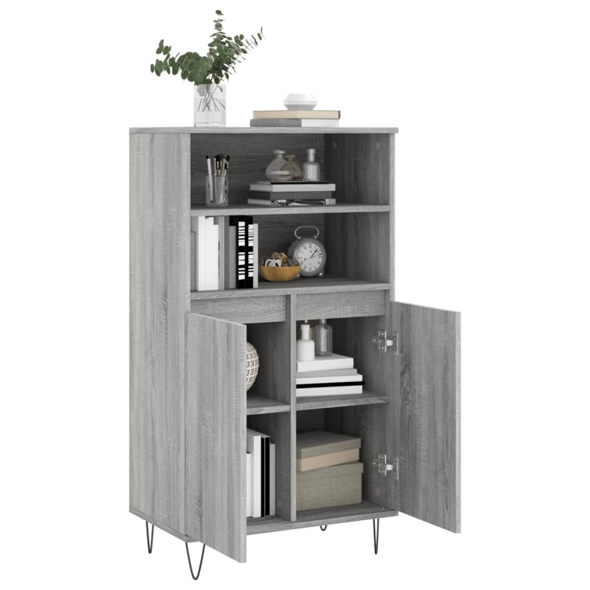 vidaXL Ντουλάπι Γκρι Sonoma 60 x 36 x 110 εκ. από Επεξεργασμένο Ξύλο