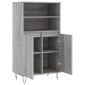 vidaXL Ντουλάπι Γκρι Sonoma 60 x 36 x 110 εκ. από Επεξεργασμένο Ξύλο