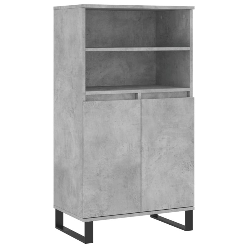 vidaXL Ντουλάπι Γκρι σκυροδέματος 60x36x110 εκ. από Επεξεργασμένο Ξύλο