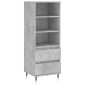 vidaXL Ντουλάπι Γκρι Σκυρ. 40x36x110 εκ. από Επεξεργασμένο Ξύλο