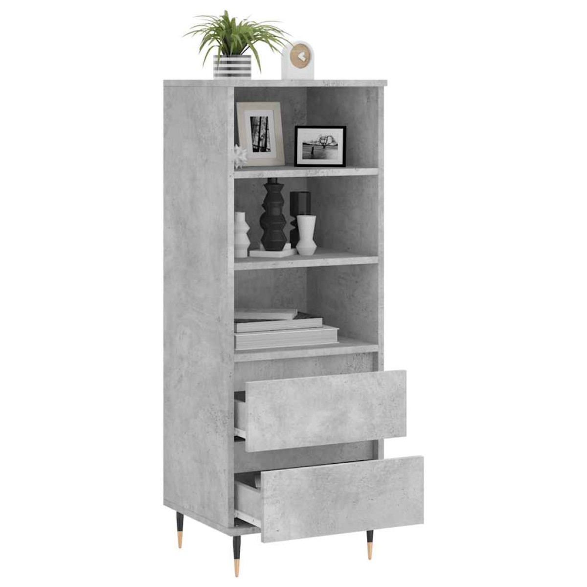 vidaXL Ντουλάπι Γκρι Σκυρ. 40x36x110 εκ. από Επεξεργασμένο Ξύλο