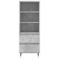 vidaXL Ντουλάπι Γκρι Σκυρ. 40x36x110 εκ. από Επεξεργασμένο Ξύλο