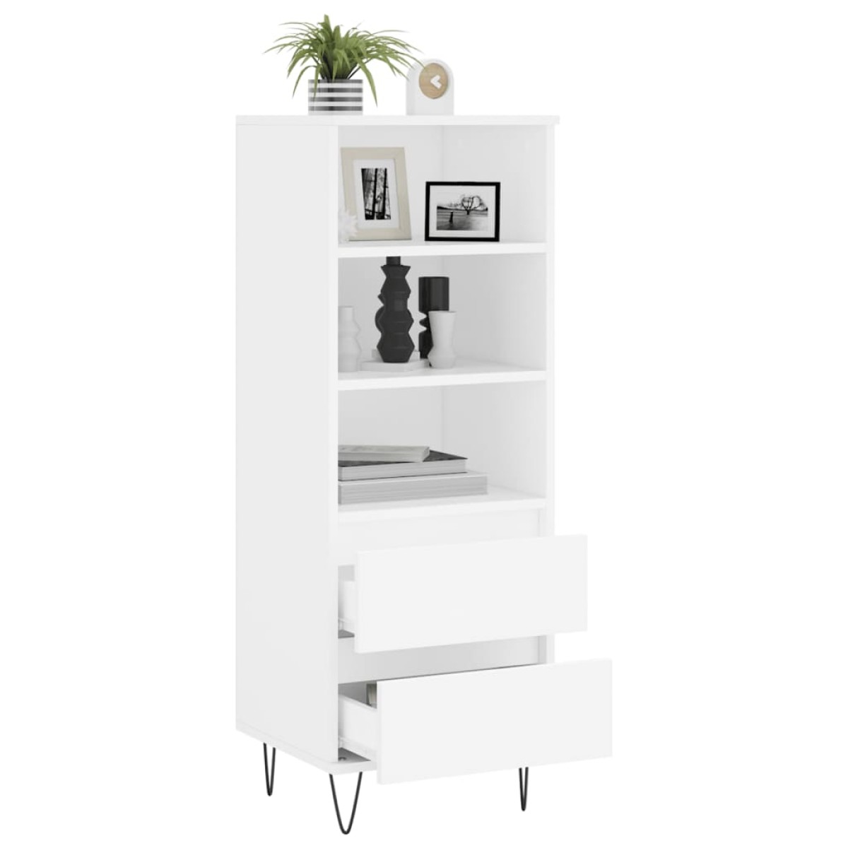 vidaXL Ντουλάπι Λευκό 40 x 36 x 110 εκ. από Επεξεργασμένο Ξύλο