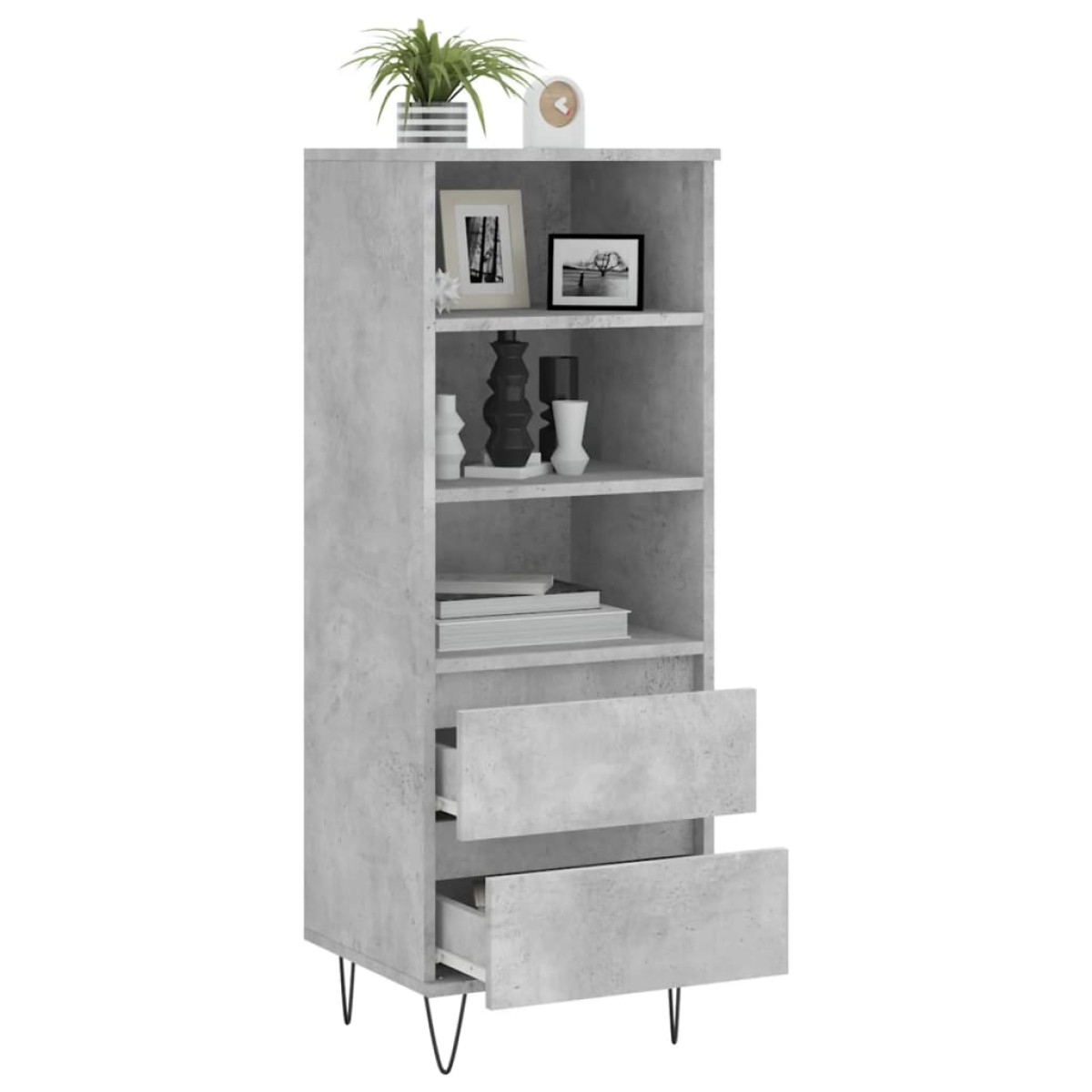 vidaXL Ντουλάπι Γκρι Σκυρ. 40x36x110 εκ. από Επεξεργασμένο Ξύλο