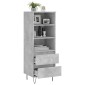 vidaXL Ντουλάπι Γκρι Σκυρ. 40x36x110 εκ. από Επεξεργασμένο Ξύλο