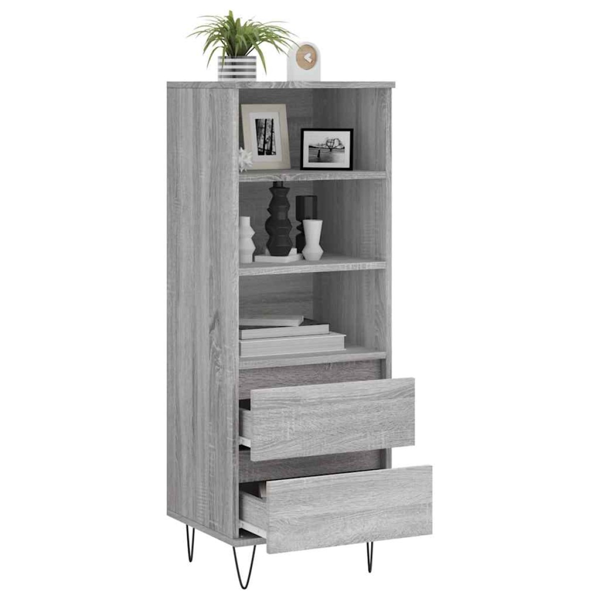 vidaXL Ντουλάπι Γκρι Sonoma 40x36x110 εκ. από Επεξεργασμένο Ξύλο
