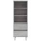 vidaXL Ντουλάπι Γκρι Sonoma 40x36x110 εκ. από Επεξεργασμένο Ξύλο