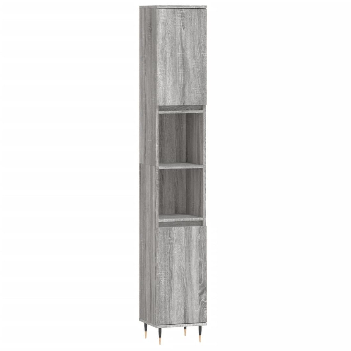 vidaXL Ντουλάπι Μπάνιου Γκρι Sonoma 30x30x190 εκ. Επεξεργασμένο Ξύλο