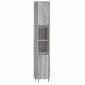 vidaXL Ντουλάπι Μπάνιου Γκρι Sonoma 30x30x190 εκ. Επεξεργασμένο Ξύλο