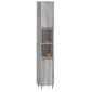 vidaXL Ντουλάπι Μπάνιου Γκρι Sonoma 30x30x190 εκ. Επεξεργασμένο Ξύλο