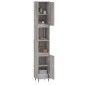 vidaXL Ντουλάπι Μπάνιου Γκρι Sonoma 30x30x190 εκ. Επεξεργασμένο Ξύλο