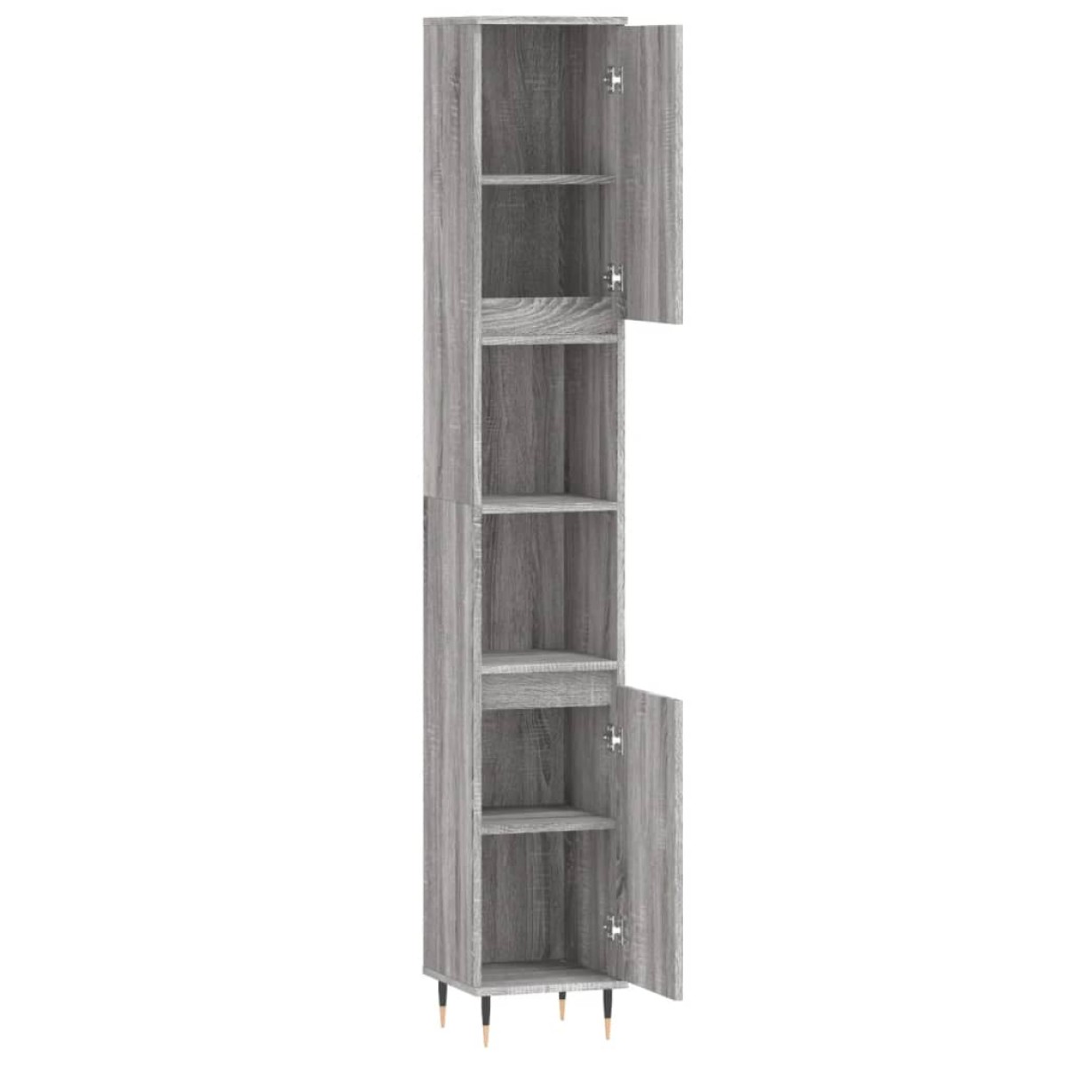 vidaXL Ντουλάπι Μπάνιου Γκρι Sonoma 30x30x190 εκ. Επεξεργασμένο Ξύλο