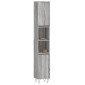 vidaXL Ντουλάπι Μπάνιου Γκρι Sonoma 30x30x190 εκ. Επεξεργασμένο Ξύλο