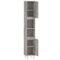 vidaXL Ντουλάπι Μπάνιου Γκρι Sonoma 30x30x190 εκ. Επεξεργασμένο Ξύλο