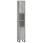 vidaXL Ντουλάπι Μπάνιου Γκρι Sonoma 30x30x190 εκ. Επεξεργασμένο Ξύλο