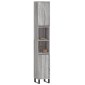 vidaXL Ντουλάπι Μπάνιου Γκρι Sonoma 30x30x190 εκ. Επεξεργασμένο Ξύλο