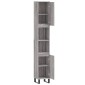 vidaXL Ντουλάπι Μπάνιου Γκρι Sonoma 30x30x190 εκ. Επεξεργασμένο Ξύλο
