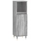 vidaXL Ντουλάπι Μπάνιου Γκρι Sonoma 30x30x100 εκ. Επεξεργασμένο Ξύλο