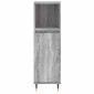 vidaXL Ντουλάπι Μπάνιου Γκρι Sonoma 30x30x100 εκ. Επεξεργασμένο Ξύλο