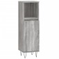 vidaXL Ντουλάπι Μπάνιου Γκρι Sonoma 30x30x100 εκ. Επεξεργασμένο Ξύλο