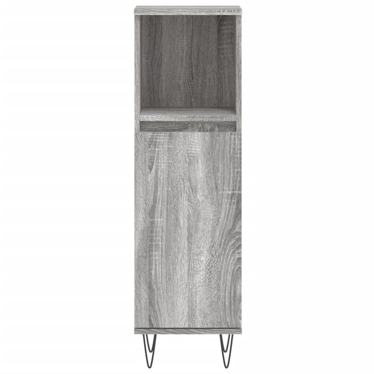 vidaXL Ντουλάπι Μπάνιου Γκρι Sonoma 30x30x100 εκ. Επεξεργασμένο Ξύλο